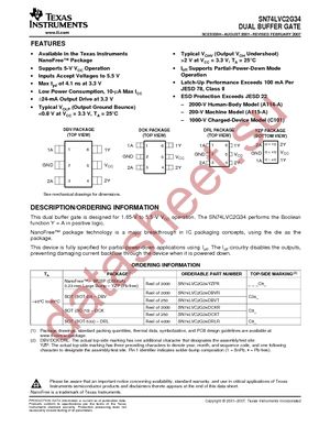 SN74LVC2G34DBVR datasheet  